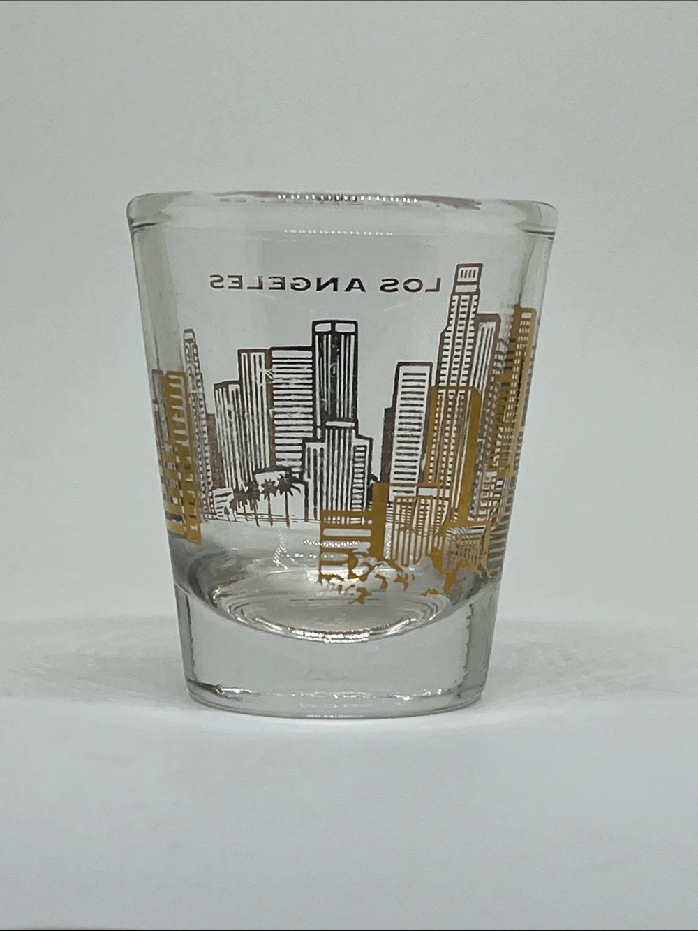 Gold Skyline Los Angeles Shot Glass